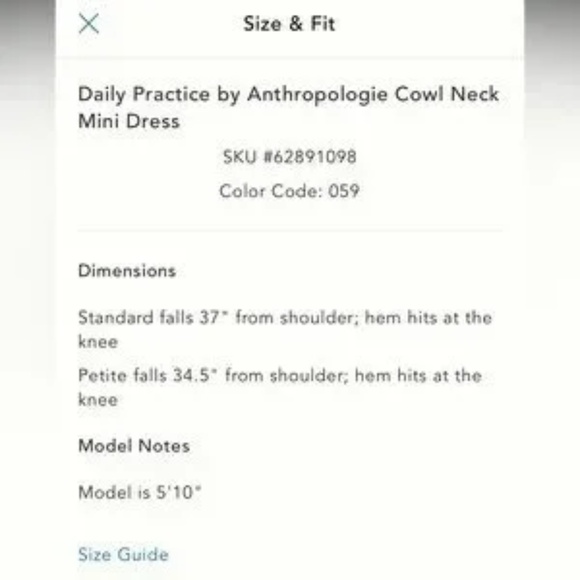 Anthropologie Daily Practice Mock Neck Mini Dress - Picture 5 of 5